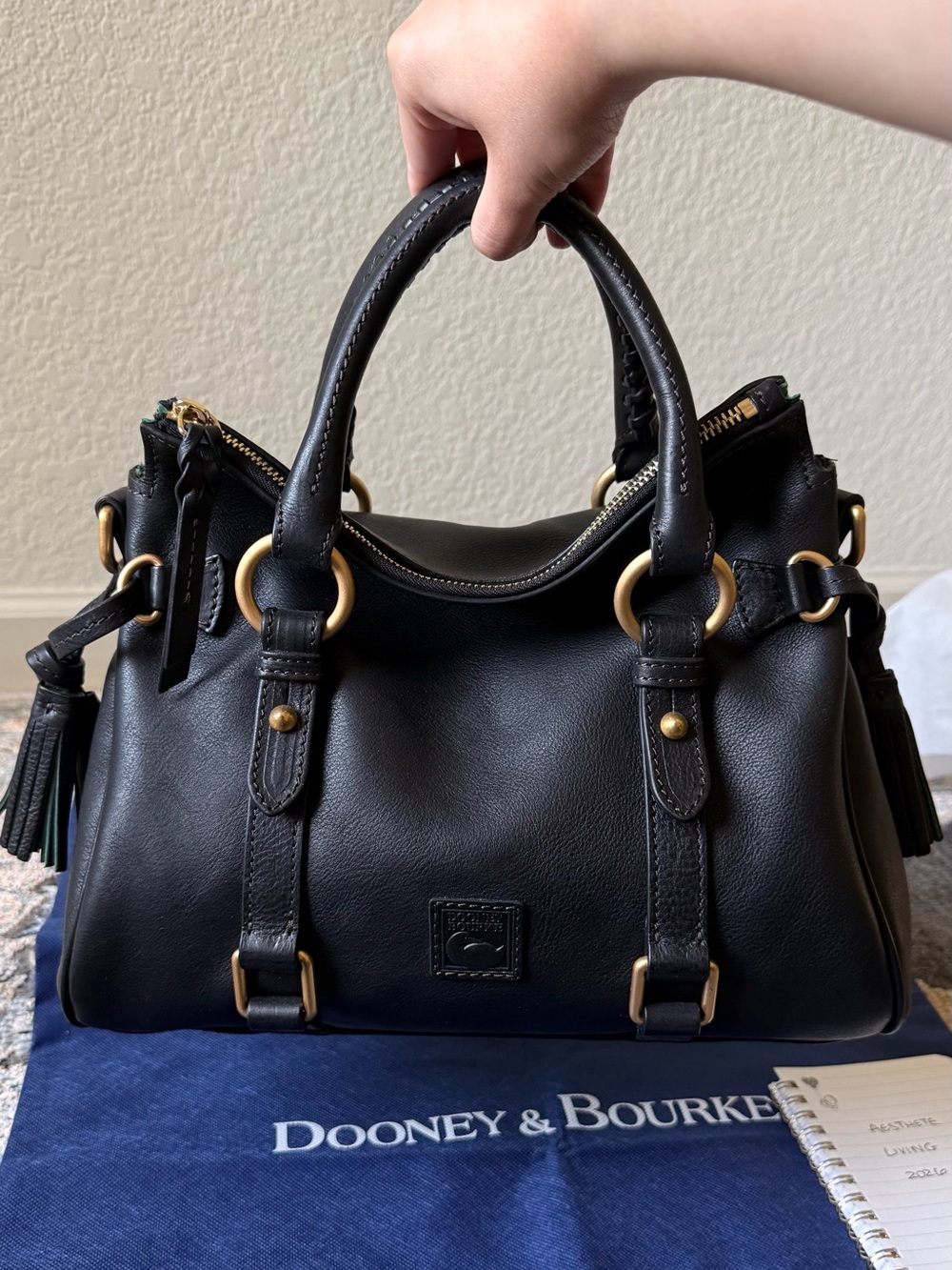 Dooney & Bourke Florentine Satchel in Black Black - Picture 4 of 15